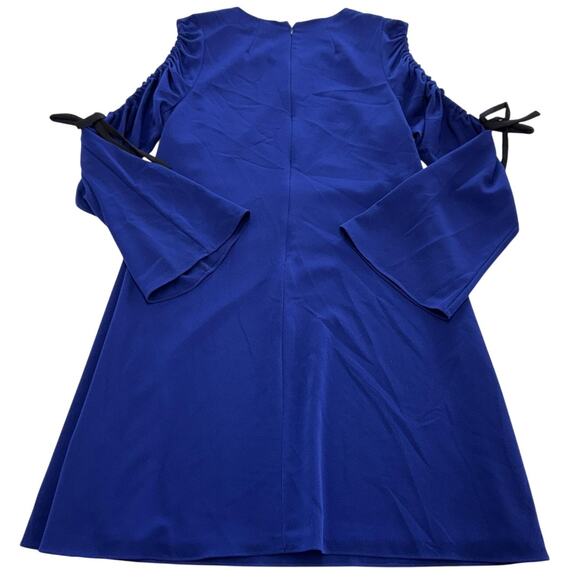 Rachel Rachel Roy Dress Womens‎ 8 Blue Cold Shoulder Bell Sleeve Shift Mini - Picture 2 of 7